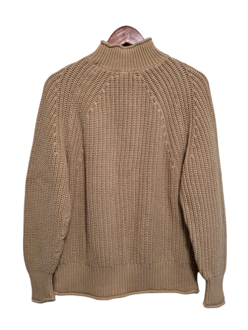 J. Crew Relaxed Rollneck Sweater in Sandy Beach Size Medium - Picture 3 of 4